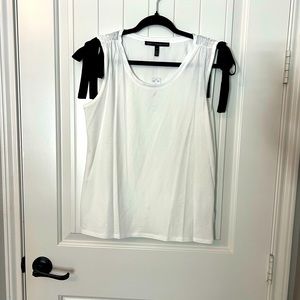 White House black market sleeveless bow tank